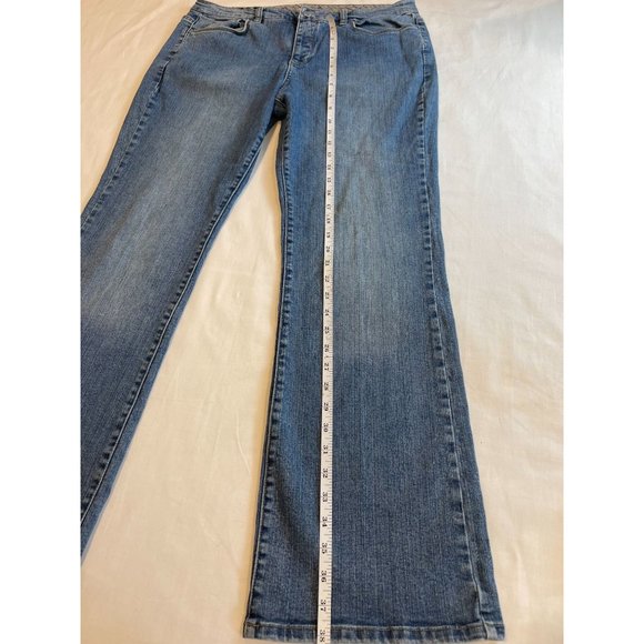 Ashley Womens Jeans Vintage 1980s Bootcut Leg Mid Rise Cotton Blue SZ 14 Average - Picture 5 of 10